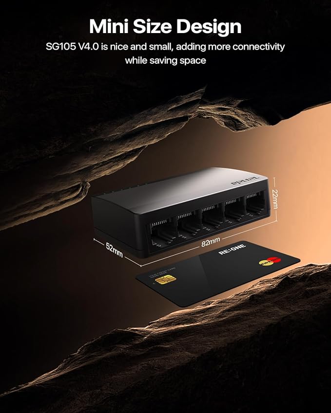 Tenda SG105, 5 Port Gigabit Switch, Unmanaged Ethernet Switch, Office Ethernet - Image 3
