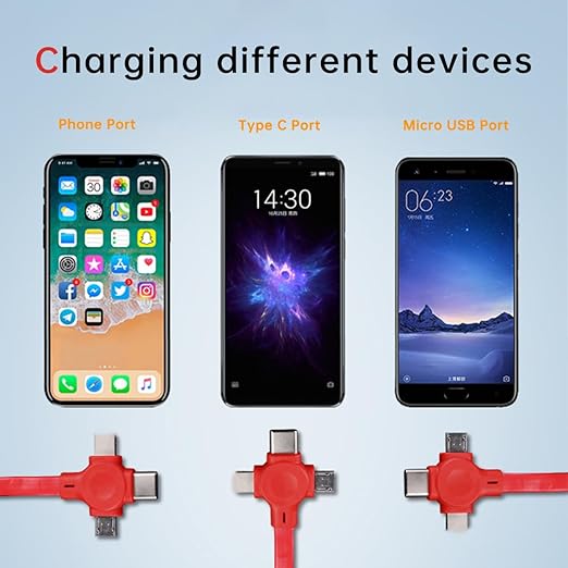 6 Pcs 3 in 1 Retractable Multi Chargers Cable - Image 2
