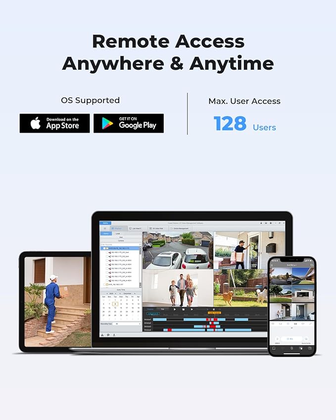 H.VIEW 4K Security Camera System, 4K/8MP 8CH NVR - Image 7