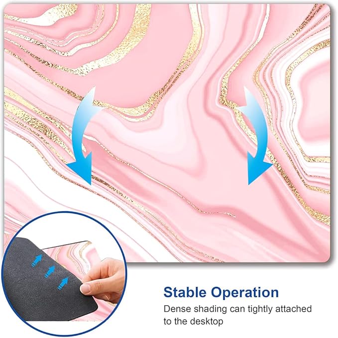 Hokafenle Mouse Pad Marble, Square Cute Mouse Mat Waterproof Mousepad Non-Slip - Image 6