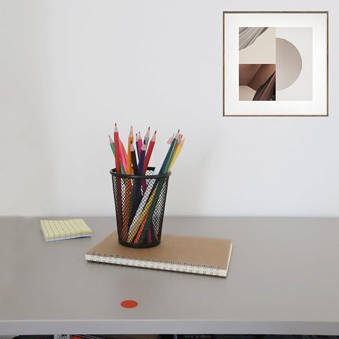 Desk Pencil Pen Holder, Wire Mesh Pen Cup Holder - Image 7