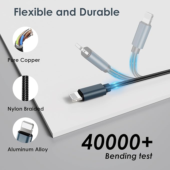 2Pack Short 8inch 3 in 2 Multi Charging Cable - Image 9
