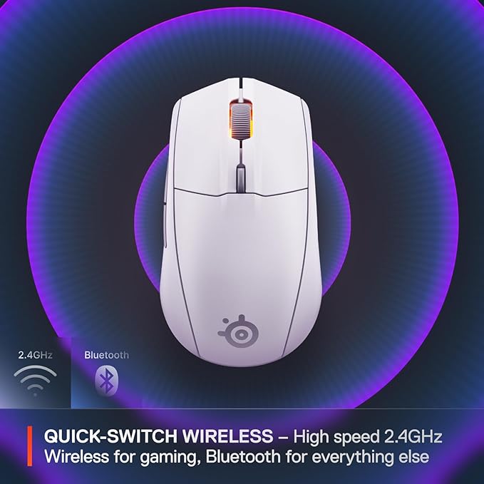SteelSeries Rival 3 Wireless Gen 2 Gaming Mouse — 2.4GHz and Bluetooth — 18000 - Image 3