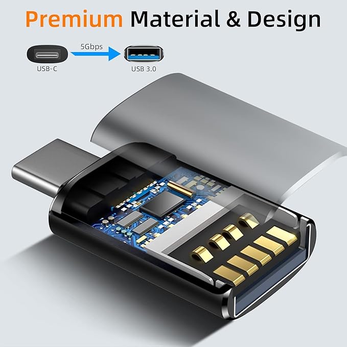 Temdan USB to USB C Adapter , Car Charger OTG Converter Compatible - Image 4