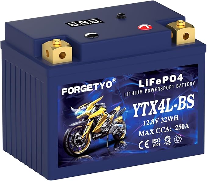 YTX4L-BS Lithium Motorcycle Battery, ATV Battery 12V 2.5AH 250CCA Compatible - Image 9