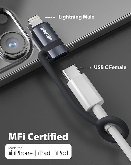 3A 36W USB C to Lightning Adapter, USBC to Lightning Adapter Support Data - Image 5
