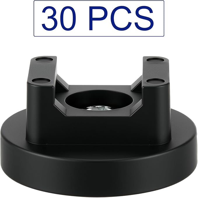Yookeer 30 Pcs Magnetic Zip Tie Mount Base Black Magnetic Cable Clips Wire - Image 5
