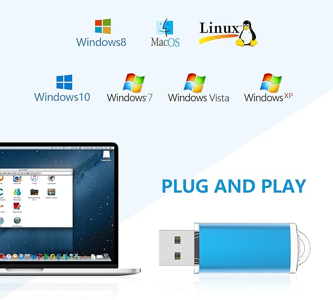 KOOTION 1GB Flash Drive 10 Pack USB 2.0 Memory Stick Capped Jump Drive Thumb - Image 6