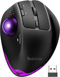 Wireless Trackball Mouse, Ergonomic Bluetooth Rechargeable Computer Mouse by SABLUTE