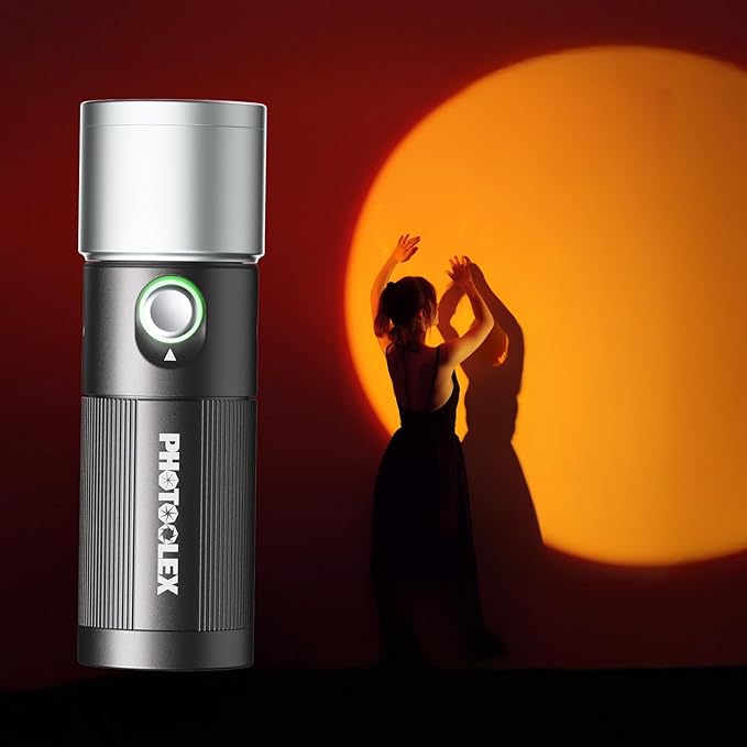PHOTOOLEX 4 Colors Photography Flashlight, 8400mAh Power Portable Spotlight by PHOTOOLEX