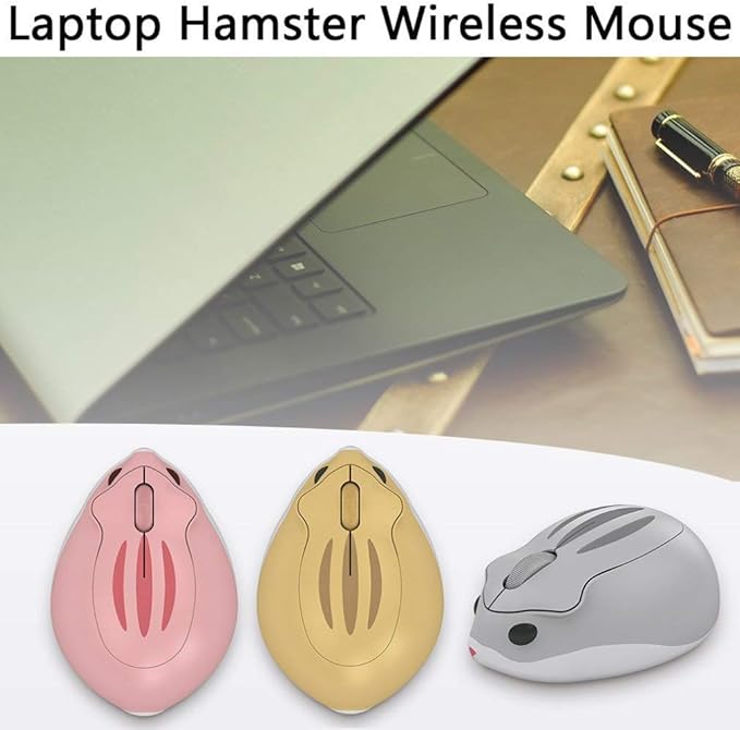2.4GHz Wireless Mouse Cute Hamster Shape Less Noice Portable Mobile Optical - Image 4