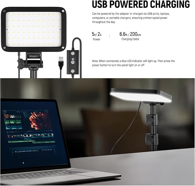NEEWER BASICS LED Video Light, 2 Pack Studio Panel Key Lighting Kit - Image 4