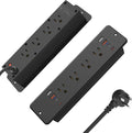 HHSOET 8 Outlet Recessed Power Strip, 30W Fast Charging Furniture Power Outlet by HHSOET