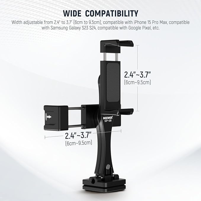 NEEWER Metal Phone Tripod Mount Adapter - Image 4