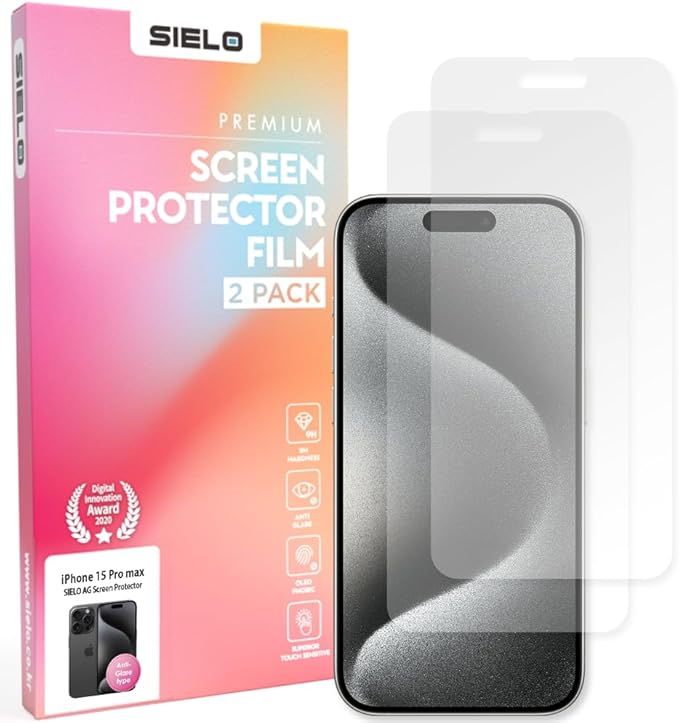 SIELO 2 Pack Matte Screen Protector, 9H Hardness Shatterproof & paper-feel PET by SIELO