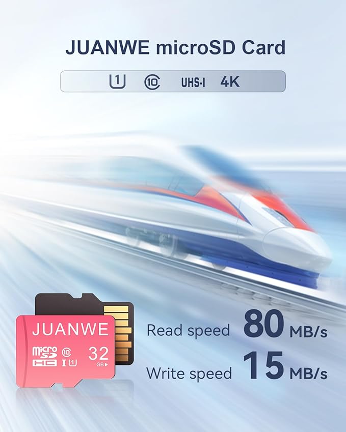 JUANWE 32GB Micro SD Cards 10 Pack Memory Card, SDHC High-Speed U1 A1 SD Card - Image 2