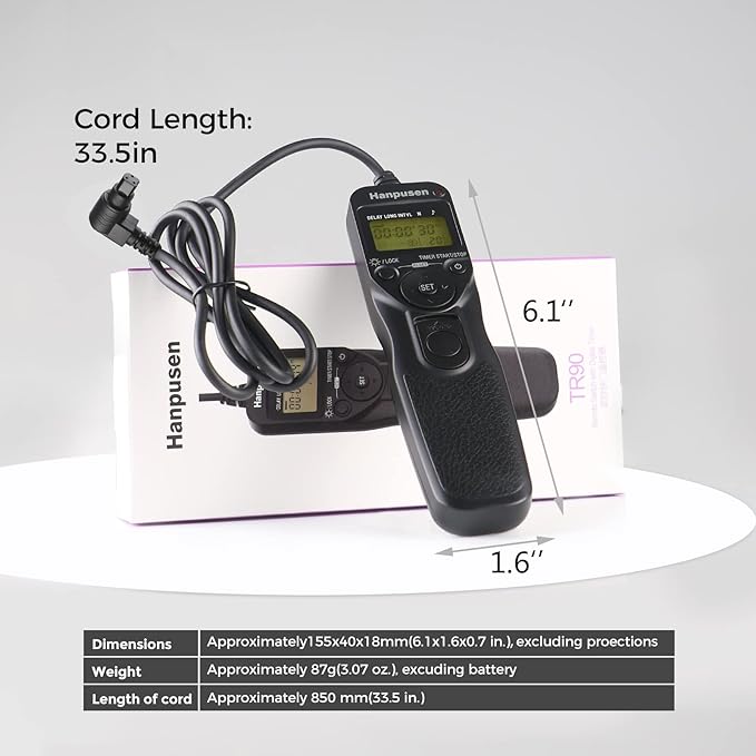 Camera Wired Intervalometer Remote Control, Cameras Timer Shutter Release - Image 7