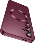 Magnetic for Samsung Galaxy S24 FE Case Slim Soft Silicone Bumper Shockproof by LEKEVO