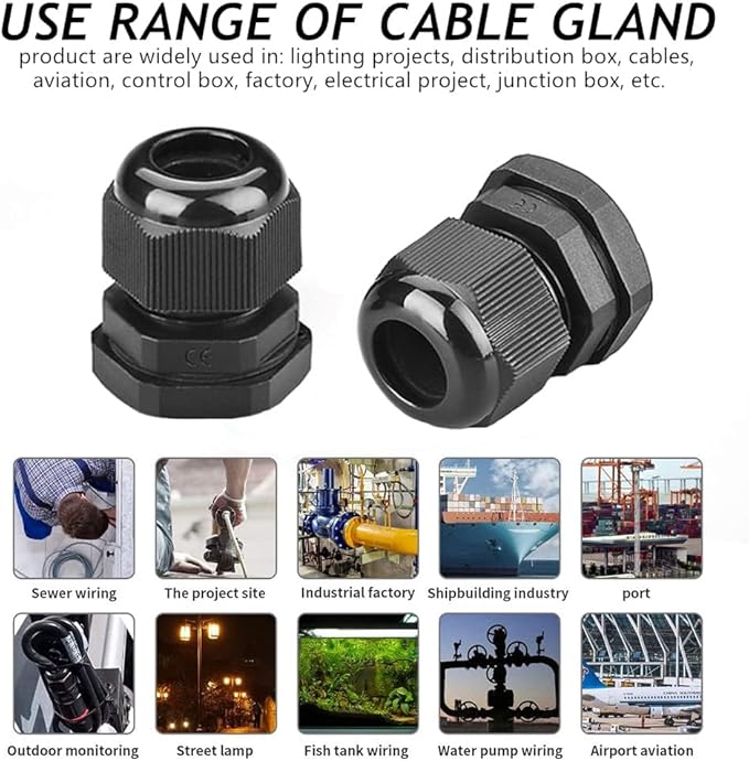 PENGLIN NPT 1/2 Nylon Cable Connector, IP68 Waterproof Strain Relief Cord - Image 2