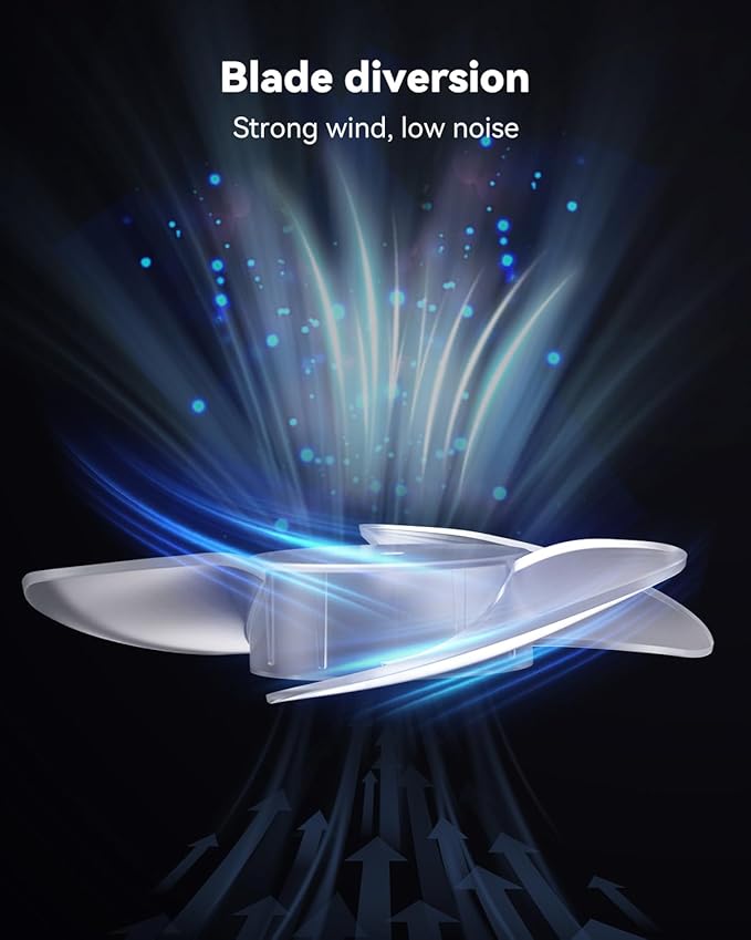 GEHEN Clip-On Fan with Sturdy Clamp, USB-Powered Fan 3-Speed, Ultra-Quiet - Image 6