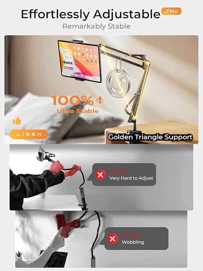 LISEN Tablet Stand Phone Holder iPad Holder - Image 3