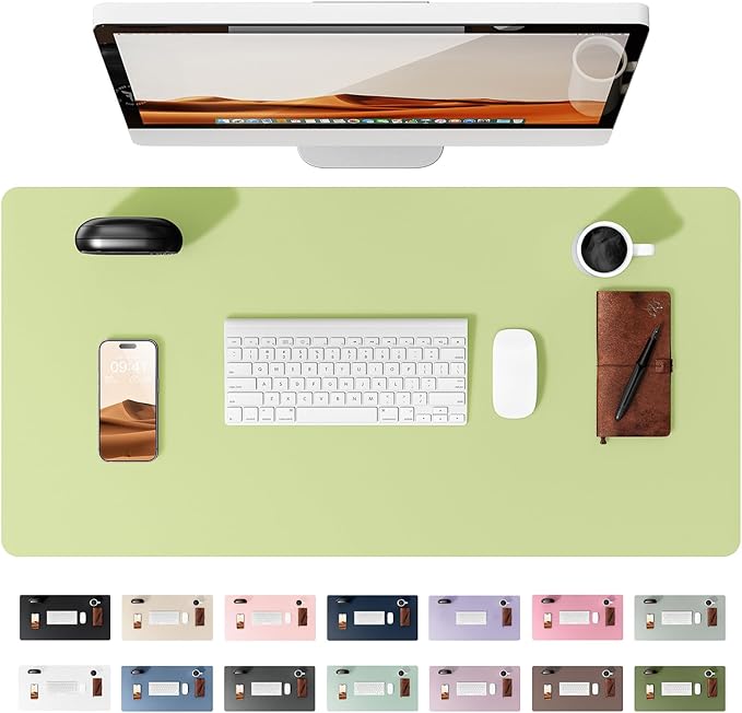 YSAGi Leather Desk Protector, Office Mat, Large Mouse Mat, Non-Slip PU Leather by YSAGi