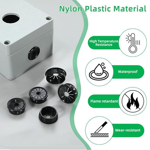 8PCS Cable Grommets, Wire Hole Cover Insert - Image 2