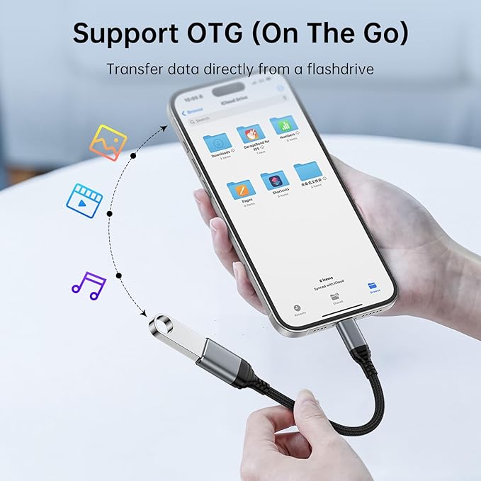 USB C to USB 3.0 Adapter, Type C Male to USB Female OTG Cable 5Gbps Data - Image 3