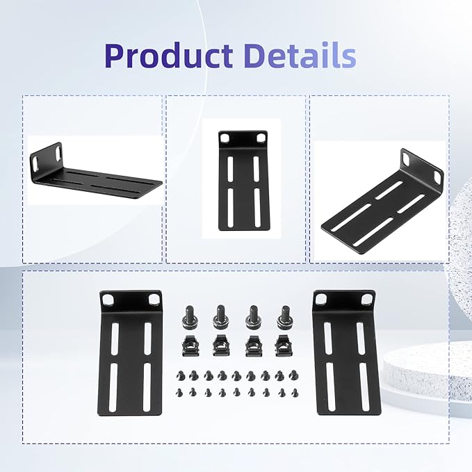 Rack Mount Kit Universal Adjustable 19 Inch Rack Ears - Image 5