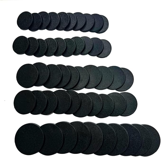 NC EBCO 50Pcs Mix Round Plastic Model Bases 25mm/32mm/40mm - Image 8