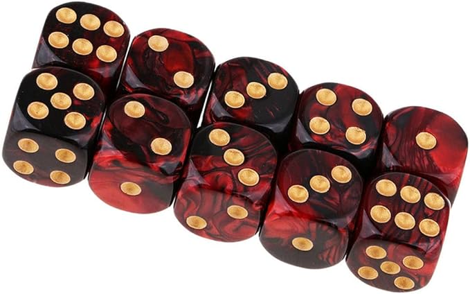 20PCS Polyhedral Dice D6 Dice 16mm Acrylic 6 Sided Dice Game Dice - Image 2