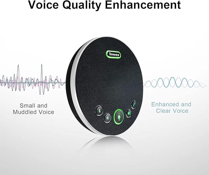 Tenveo Conference Speaker Microphone, 360° Sound Pickup and AI Noise Reduction - Image 5