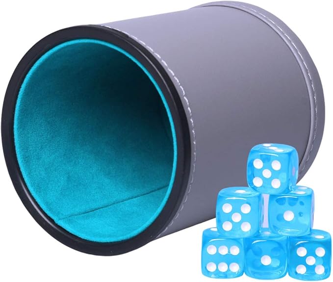 Dice Cup Set PU Leather and Felt-Lined, Quiet Shaking - Image 5