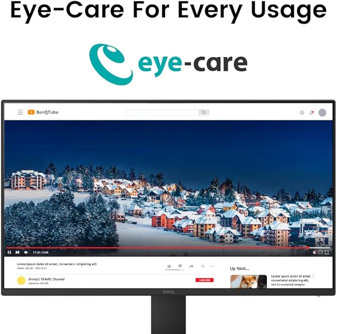 BenQ GW2491 23.8” 1080p FHD 100Hz IPS Eye-Care Monitor, DisplayPort, Ultra Slim - Image 8