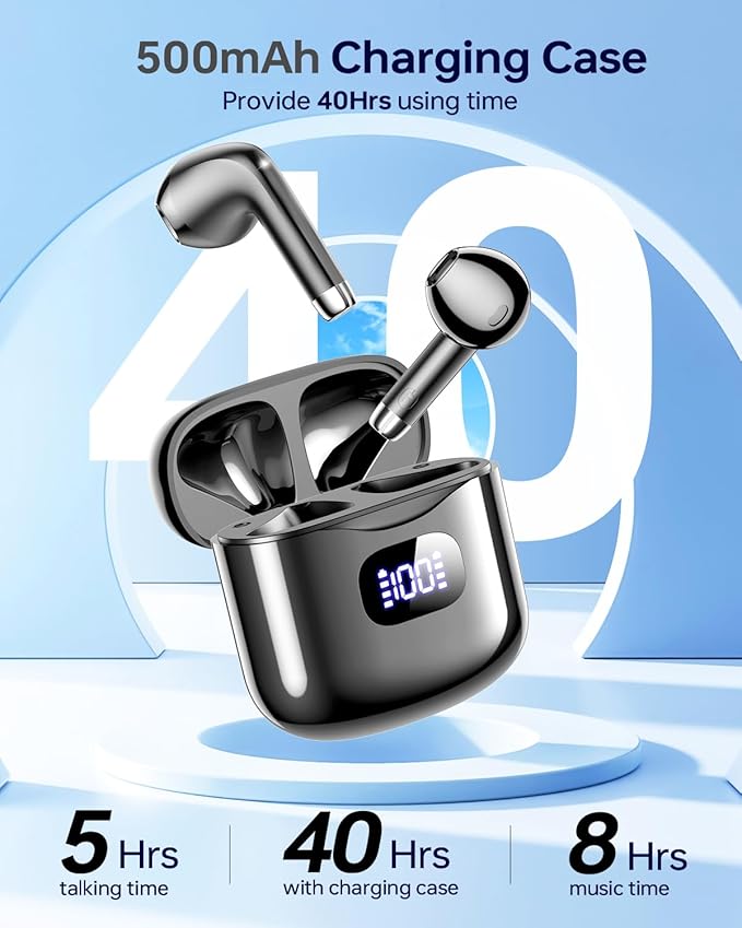 Wireless Earbuds Bluetooth 5.3 Ear Buds, 40Hrs Playtime Stereo Sound, IPX7 - Image 4