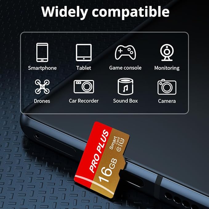 2 Pack TF Card 16GB with Adapter, High Speed Memory Card, UHS-I C10 A1 Memory - Image 2