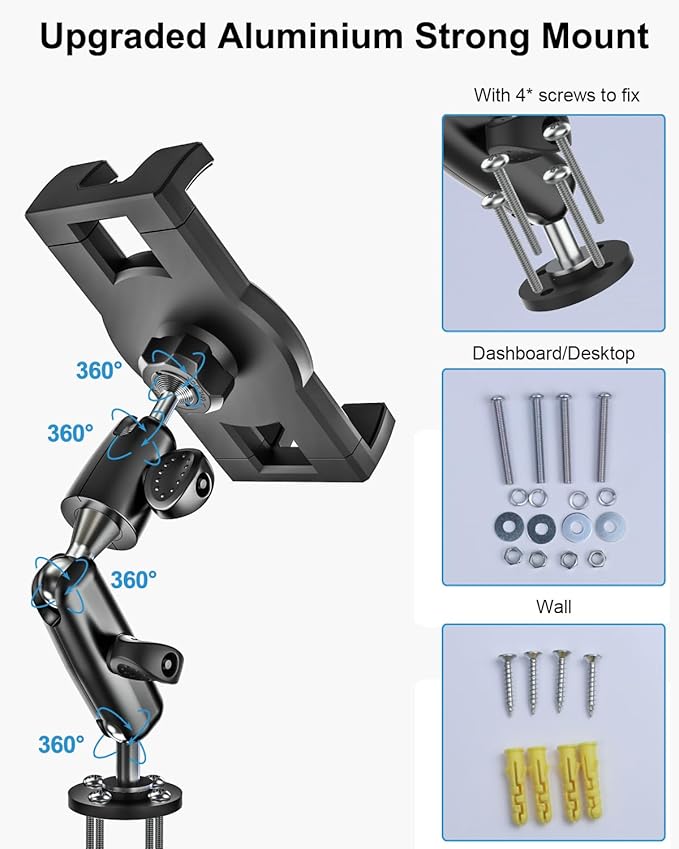 woleyi Aluminum Drill Base Tablet Holder - Image 4