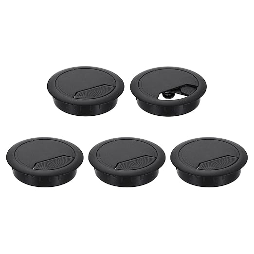 uxcell 5 Pcs 60mm Desk Grommet, Plastic Cable Hole Cover, Wire Cord Cable by uxcell
