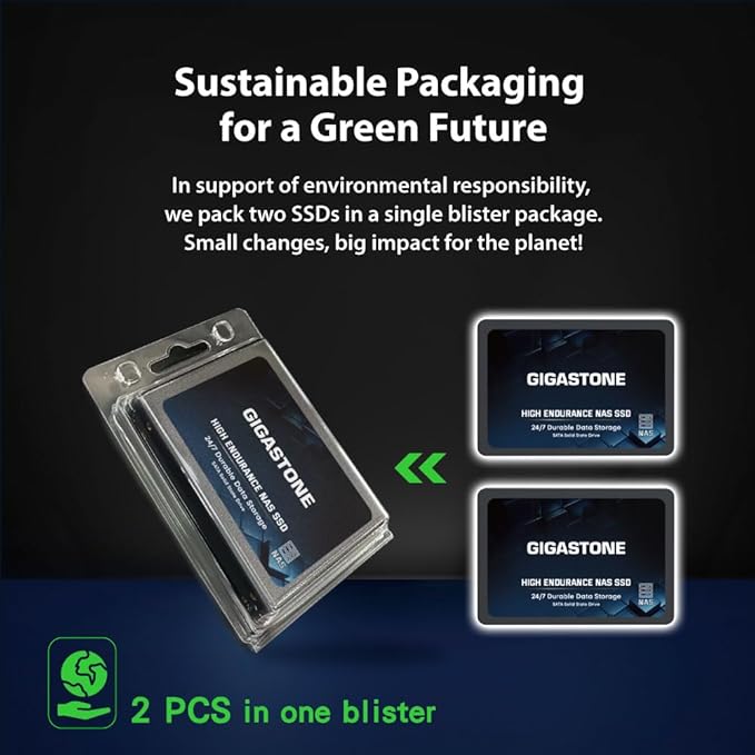 Gigastone 4TB NAS SSD Drive 24/7 Durable High Endurance RAID Data Storage - Image 8