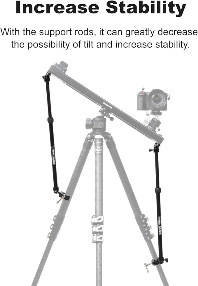 Accsoon Camera Slider Support Arm, Adjustable Tripod Stability Arm - Image 5