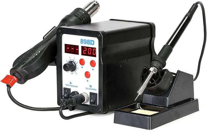 CREWORKS 2 in 1 SMD Soldering Iron & Hot Air Rework Station - Image 4