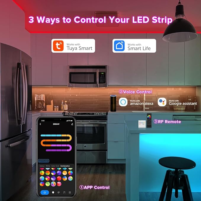 2.4G WiFi SPI RGBW LED Controller DR04W, Smart Life/Tuya App, Alexa & Google - Image 3