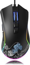 HITIME XVX Wired Gaming Mouse, 12000 DPI RGB Mouse by HITIME