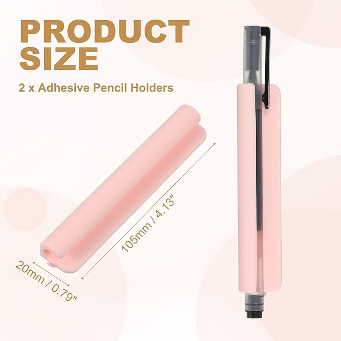 PATIKIL 2 Pcs Adhesive Pencil Holders, 105mm Long Universal Pencil Clip - Image 2