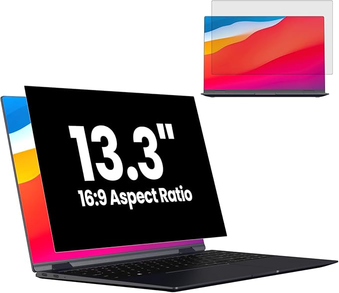 HD Laptop Privacy Screen 13.3 inch, Upgraded Laptop Privacy Screen by HOME