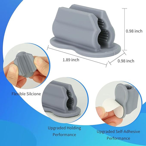 12PCS Pen Holder for Desk, Upgraded Adhesive Pen Pencil Holder for Desk Wall - Image 2