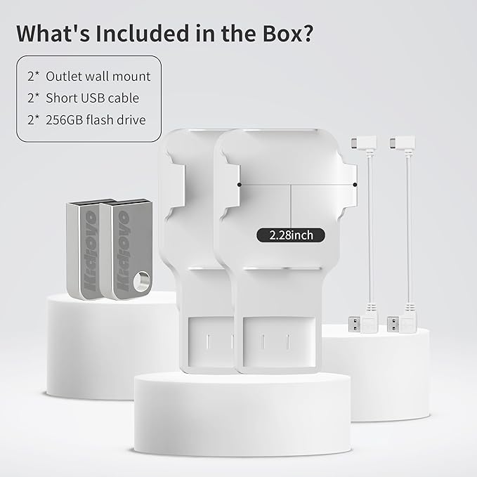 256GB USB Flash Drive & Outlet Wall Mount - Image 5