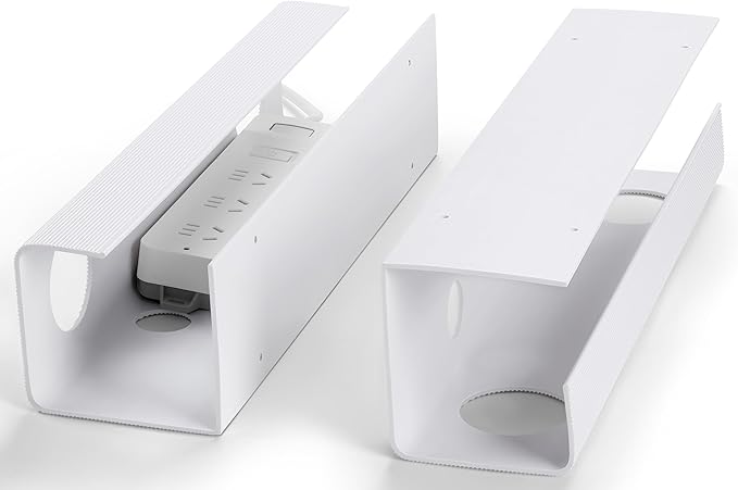 ZhiYo 2 Pack Large Capacity Cable Management Tray, Under Desk Cable Tray 31.5in by ZhiYo