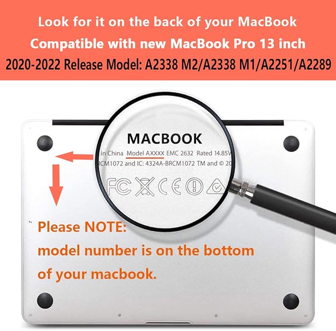 CISSOOK Hard Shell Case for MacBook Pro 13 inch A2338 A2289 A2251 2025-2020 - Image 2