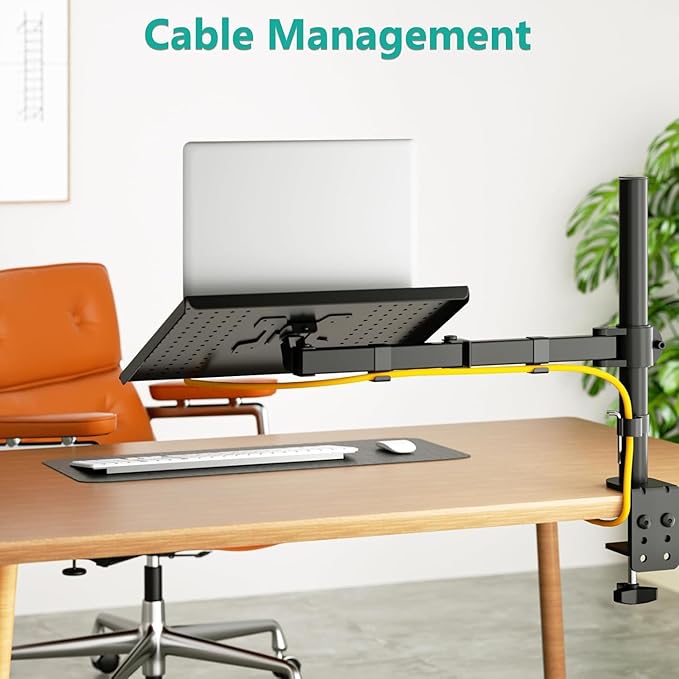 WALI Laptop Tray Desk Mount for 17inch Notebook, Fully Adjustable Laptop Arm up - Image 6